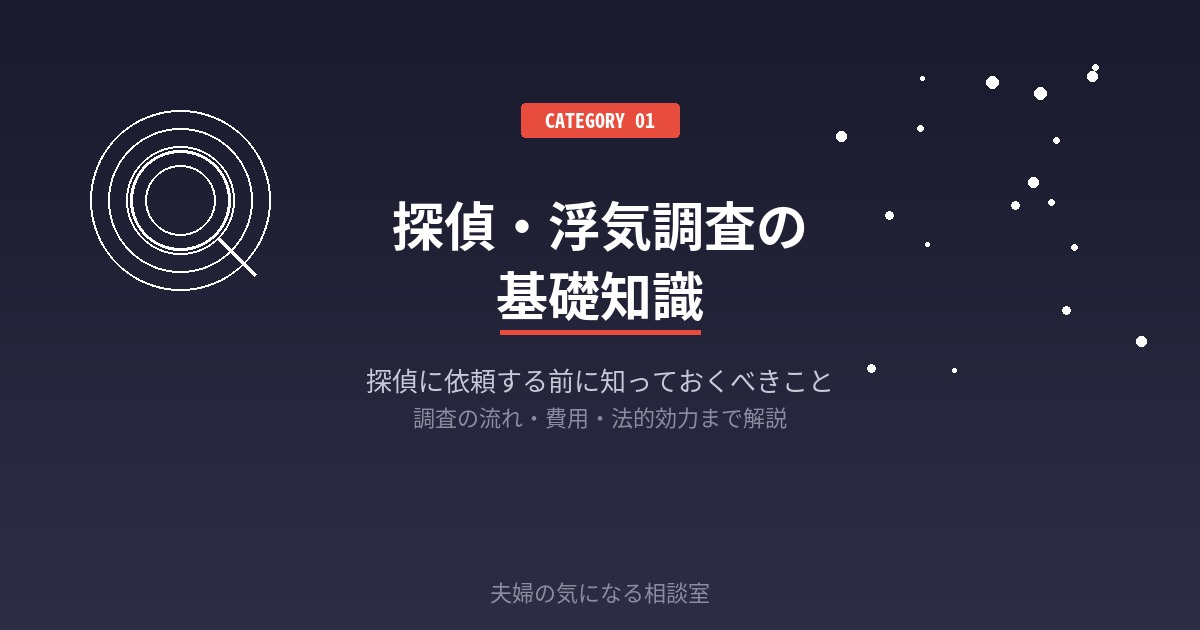 探偵に浮気調査を依頼する流れを解説するイメージ
